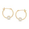 Thumbnail Image 1 of Cubic Zirconia Hoop Earrings in 10K Gold