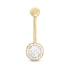 Thumbnail Image 0 of 014 Gauge Cubic Zirconia Frame Belly Button Ring in 10K Gold