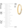 Thumbnail Image 2 of 10K Solid Gold CZ Lined Clicker Hoop - 20G