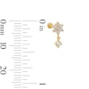 Thumbnail Image 3 of 14K Tube Gold CZ Flower Dangle Stud - 18G 5/16&quot;