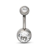 Thumbnail Image 1 of Titanium Crystal Belly Button Ring - 14G 7/16&quot;