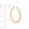 Thumbnail Image 2 of 30mm Diamond-Cut Hoop Earrings in 14K Tube Hollow Gold