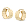 Thumbnail Image 1 of 15mm Diamond-Cut Hoop Earrings in 14K Tube Hollow Gold