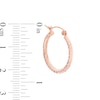 Thumbnail Image 2 of 20mm Diamond-Cut Hoop Earrings in 14K Tube Hollow Rose Gold