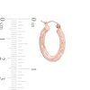 Thumbnail Image 2 of 20mm Diamond-Cut Hoop Earrings in 14K Tube Hollow Rose Gold