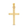 Thumbnail Image 1 of Diamond-Cut Cross Necklace Charm in 10K Stamp Hollow Gold