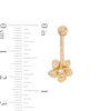 Thumbnail Image 2 of 014 Gauge Cubic Zirconia Flower Belly Button Ring in 14K Gold