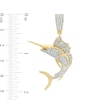 Thumbnail Image 2 of 1/4 CT. T.W. Diamond Marlin Fish Necklace Charm in 10K Gold