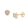 Thumbnail Image 1 of 0.046 CT. T. W. Composite Diamond Vintage-Style Stud Earrings in 10K Gold