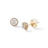 Thumbnail Image 1 of 10K Solid Gold 1/6 CT. T.W. Diamond Halo Frame Studs