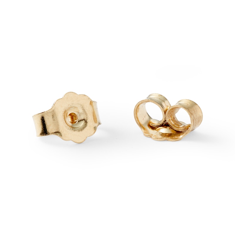 Main Image 2 of 10K Solid Gold 1/6 CT. T.W. Diamond Halo Frame Studs