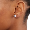 Thumbnail Image 3 of 8mm Iridescent Solitaire Stud Earrings in 14K Gold