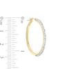 Thumbnail Image 3 of Made in Italy Cubic Zirconia Double Row Squared Hoop Earrings in 10K Gold Tube