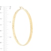 Thumbnail Image 1 of 60mm Diamond-Cut Inside-Out Flat Hoop Earrings in 10K Gold Bonded Sterling Silver