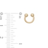 Thumbnail Image 1 of 10K Solid Gold 6mm Ball Horseshoe - 16G