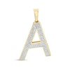 Thumbnail Image 1 of 1/5 CT. T.W. Diamond &quot;A&quot; Necklace Charm in 10K Gold