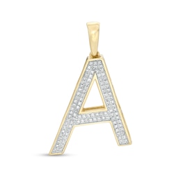 1/5 CT. T.W. Diamond &quot;A&quot; Necklace Charm in 10K Gold