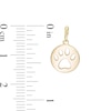 Thumbnail Image 1 of Child's Paw Print Cutout Necklace Charm in 10K Gold