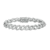 Thumbnail Image 1 of Cubic Zirconia Link Chain Bracelet in Sterling Silver - 8.5&quot;