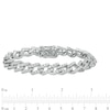 Thumbnail Image 2 of Cubic Zirconia Link Chain Bracelet in Sterling Silver - 8.5&quot;