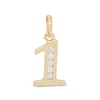 Thumbnail Image 1 of Cubic Zirconia Number &quot;1&quot; Necklace Charm in 10K Gold