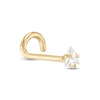 Thumbnail Image 1 of 024 Gauge Trillion-Cut Cubic Zirconia Nose Stud in 10K Gold