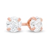 Thumbnail Image 1 of 14K Rose Gold CZ Solitaire Studs