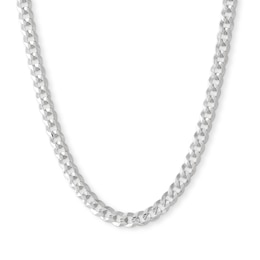 Made in Italy 120 Gauge Curb Chain Necklace in Solid Sterling Silver - 22&quot;