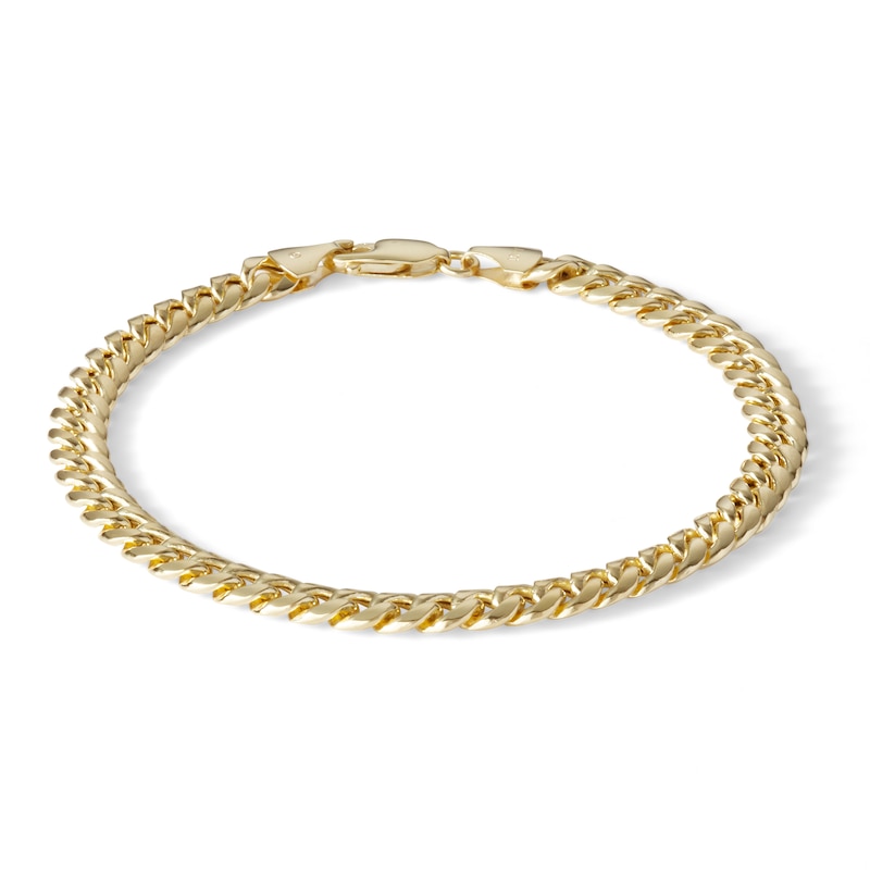 Made in Italy 6.15mm Cuban Curb Chain Bracelet in 10K Semi-Solid Gold ...
