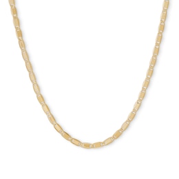 060 Gauge Valentino Chain Necklace in 10K Hollow Gold - 22&quot;