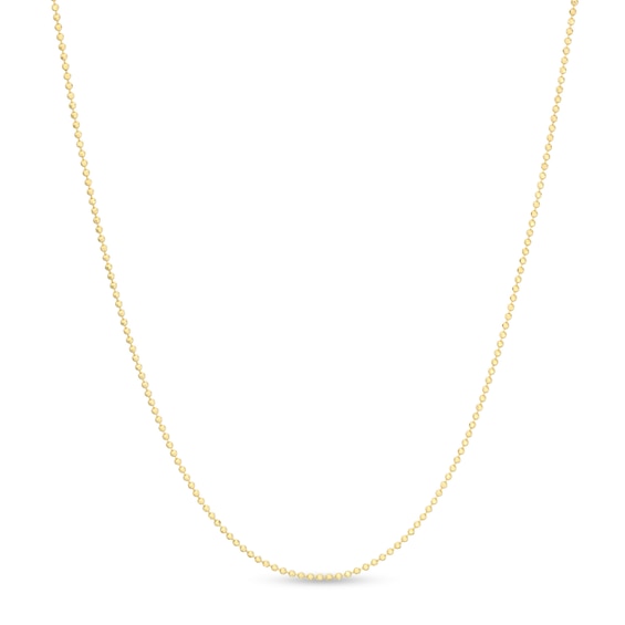 Solid Bead Chain Necklace in 10K Gold - 18"