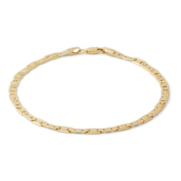 080 Gauge Valentino Chain Bracelet in 10K Hollow Gold - 7.5&quot;