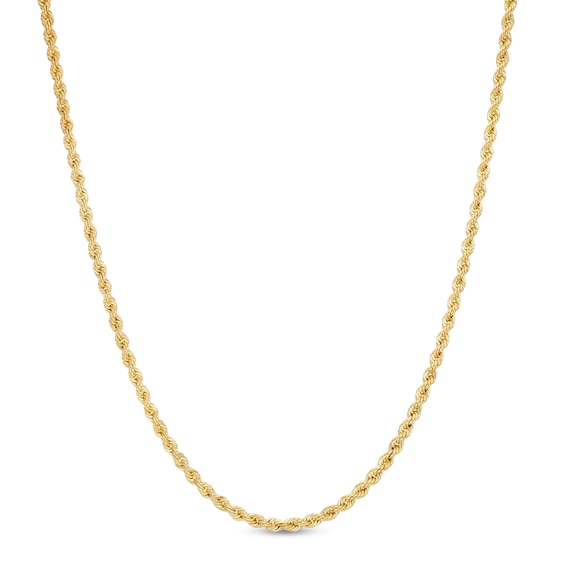 Gauge Semi-Solid Rope Chain Necklace in 10K Gold
