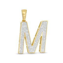 1/3 CT. T.W. Diamond &quot;M&quot; Initial Necklace Charm in 10K Gold
