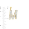 Thumbnail Image 2 of 1/3 CT. T.W. Diamond &quot;M&quot; Initial Necklace Charm in 10K Gold