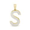 Thumbnail Image 0 of 1/6 CT. T.W. Diamond "S" Initial Necklace Charm in 10K Gold