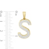 Thumbnail Image 1 of 1/6 CT. T.W. Diamond "S" Initial Necklace Charm in 10K Gold