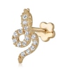 Thumbnail Image 1 of 019 Gauge Cubic Zirconia Snake Cartilage Barbell in 14K Gold