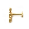 Thumbnail Image 2 of 019 Gauge Cubic Zirconia Trio Crawler Cartilage Barbell in 14K Gold