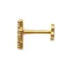 Thumbnail Image 2 of 019 Gauge Cubic Zirconia Cactus Cartilage Barbell in 14K Gold