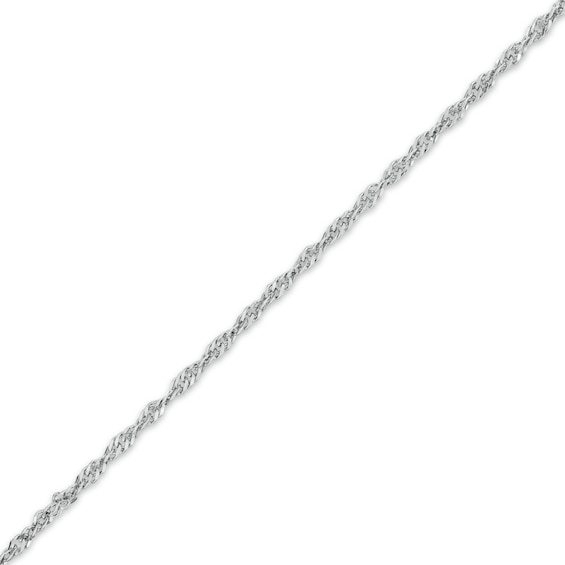 Made in Italy 030 Gauge Solid Singapore Chain Anklet in Sterling Silver - 10"