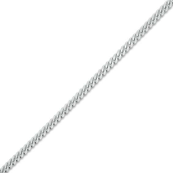 Made in Italy 080 Gauge Solid Curb Chain Anklet in Sterling Silver - 9.5"