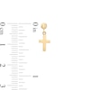 Thumbnail Image 1 of Child's Cross Drop Earrings in 14K Gold