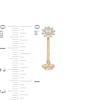 Thumbnail Image 2 of 10K Solid Gold CZ Double Flower Belly Button Ring - 16G