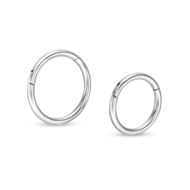 Main Image 1 of 016 Gauge Two Piece Cartilage Hoop Earrings Set in Stainless Steel