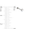 Thumbnail Image 1 of 018 Gauge Simulated Opal Bezel-Set Solitaire Cartilage Barbell in Titanium - 5/16"