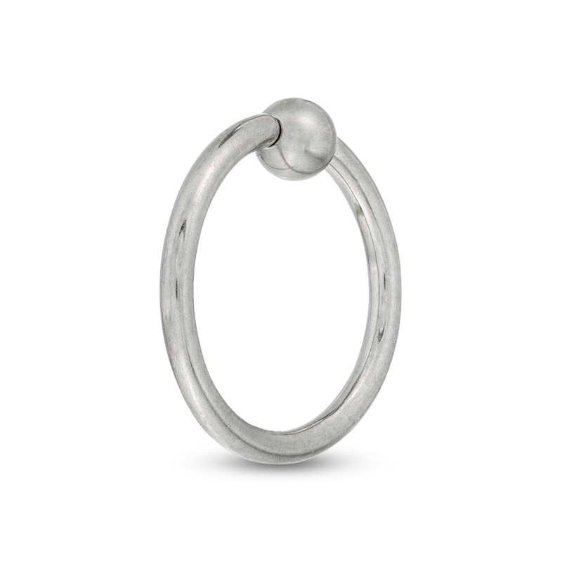 Main Image 1 of 016 Gauge Captive Bead Ring Hoop in Titanium - 3/8&quot;