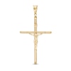 Large Textured Crucifix Necklace Charm in 10K Gold