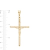 Thumbnail Image 2 of Large Textured Crucifix Necklace Charm in 10K Gold