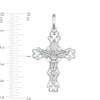 Thumbnail Image 1 of Cubic Zirconia Ornate Crucifix Charm in Sterling Silver